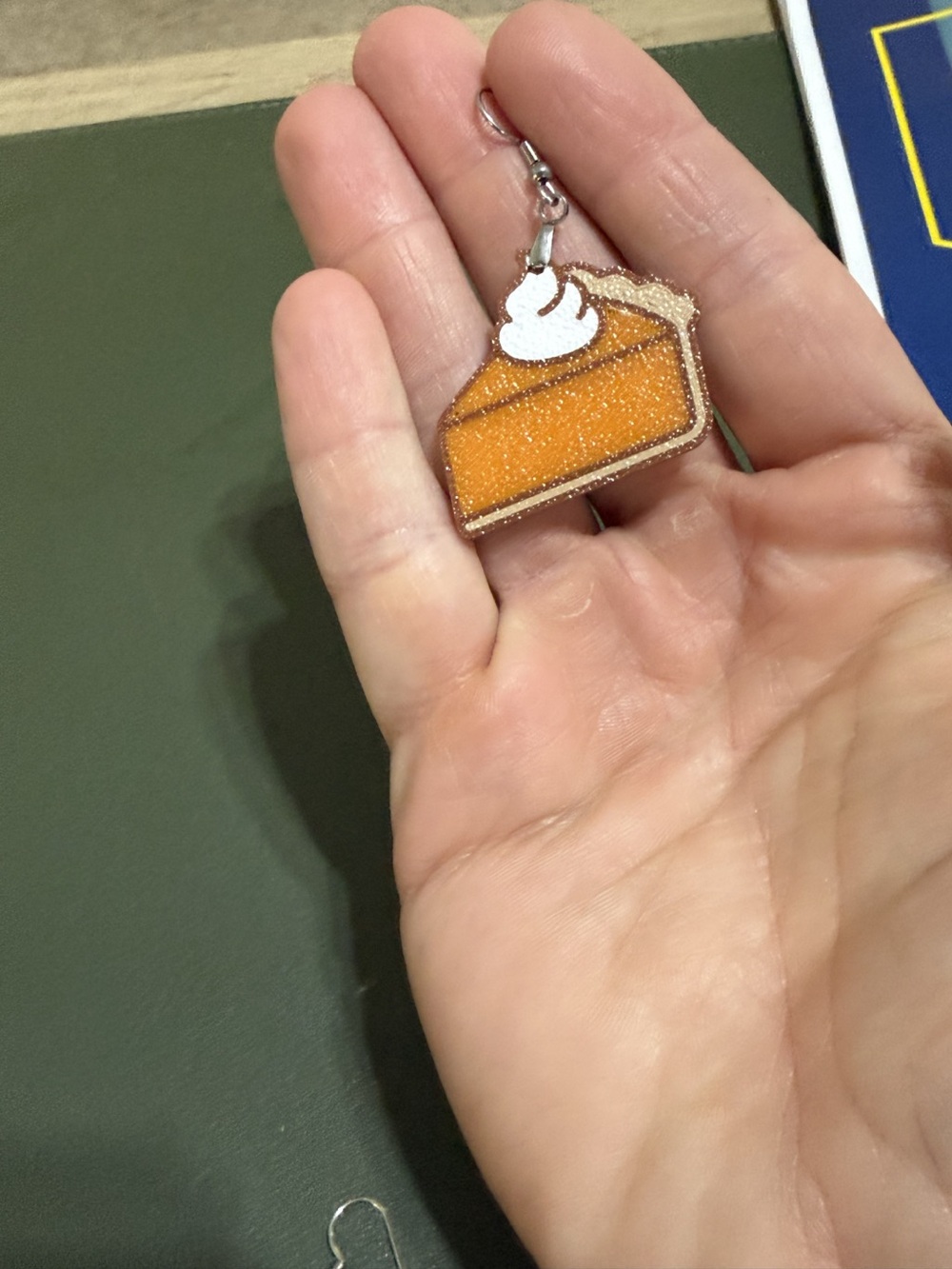 Pumpkin Pie Charm Earrings - Orange